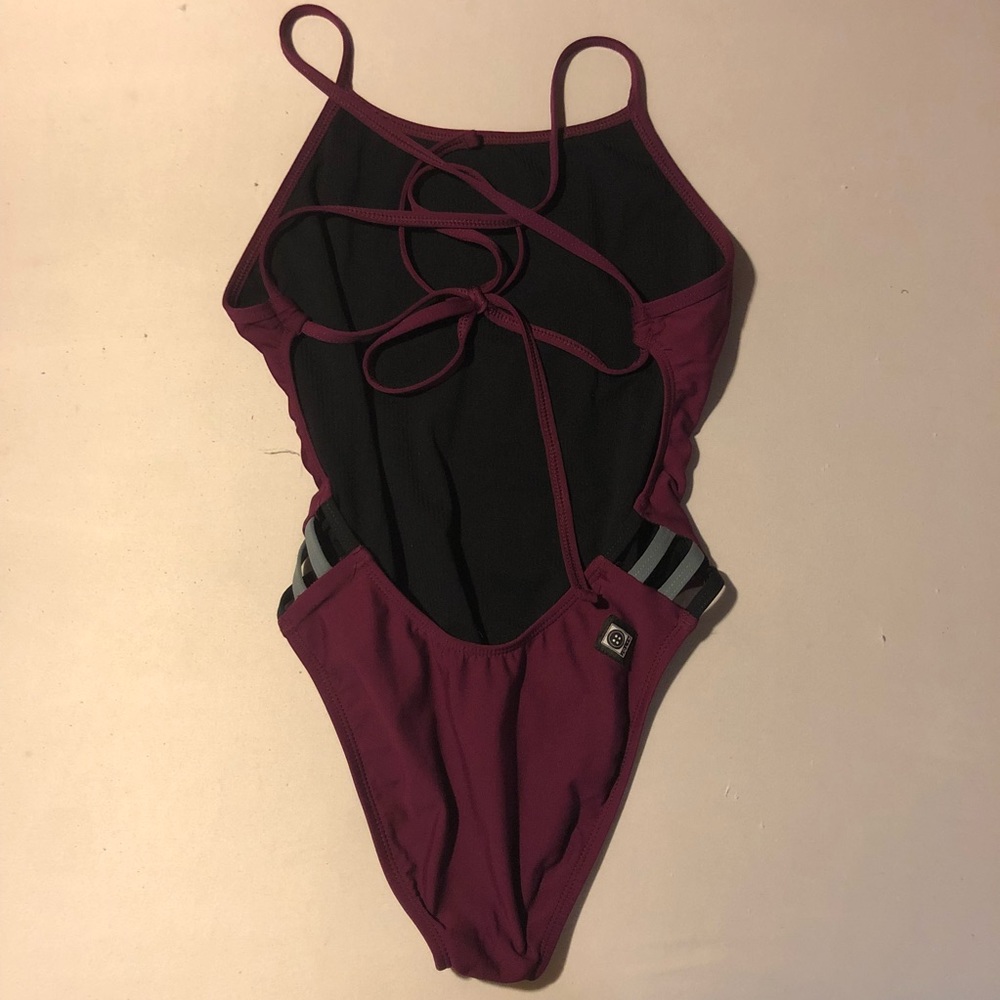 JOLYN MAROON WITH CUT OUTS ONESIE SIZE 30